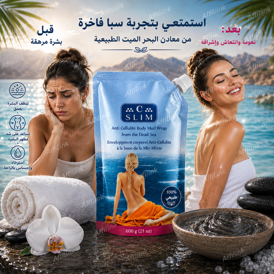 طين البحر الميت للتنحيف وشد الجسم والسيلوليت