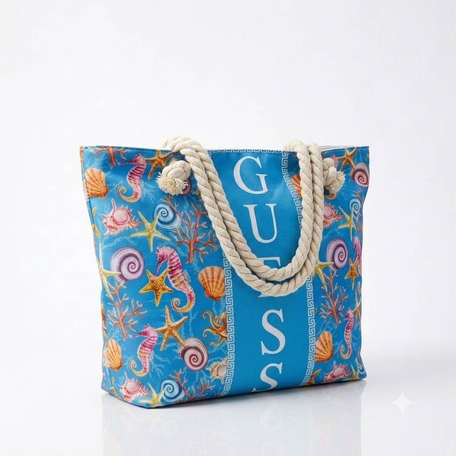 شنطة كتف حريمي صيفية طراز "Guess" - تصاميم استوائية وبحرية أنيقة | Demand & Beyond