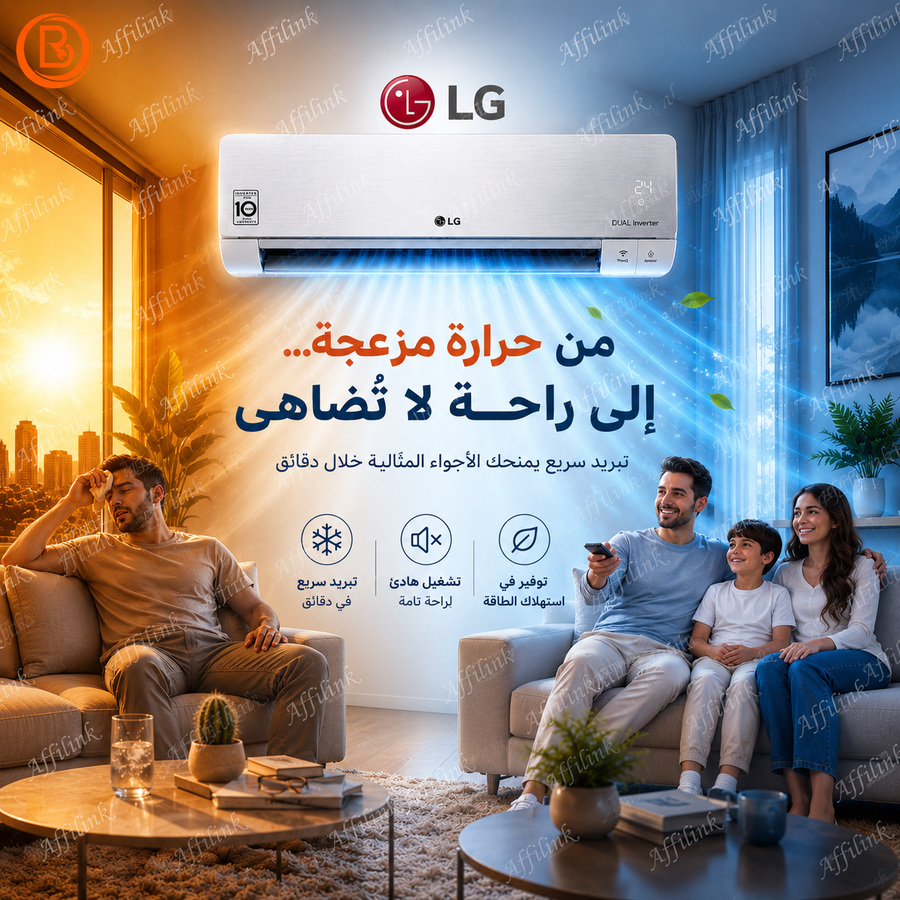 مكيف ال جي تبريد ذكي وهادئ يمنحك الراحة المثالية طوال اليوم والليل