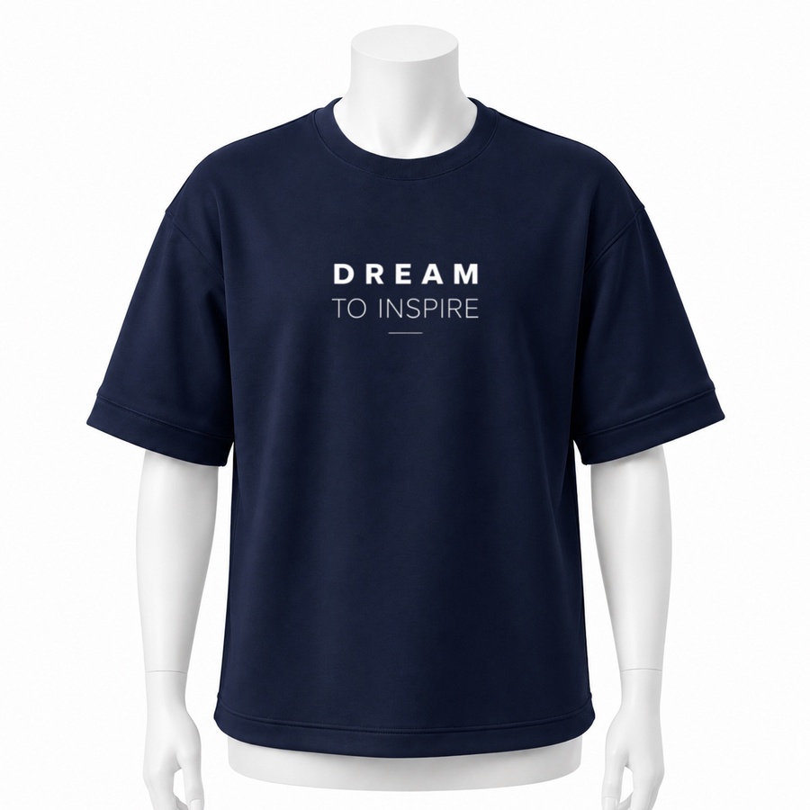 تيشرت كحلي اوفر سايز ( Dream )