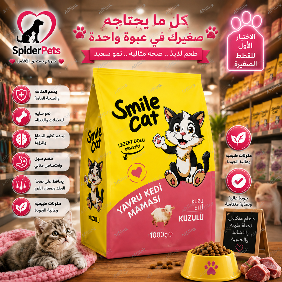 سمايل كات للقطط الصغيرة – بلحم الضأن