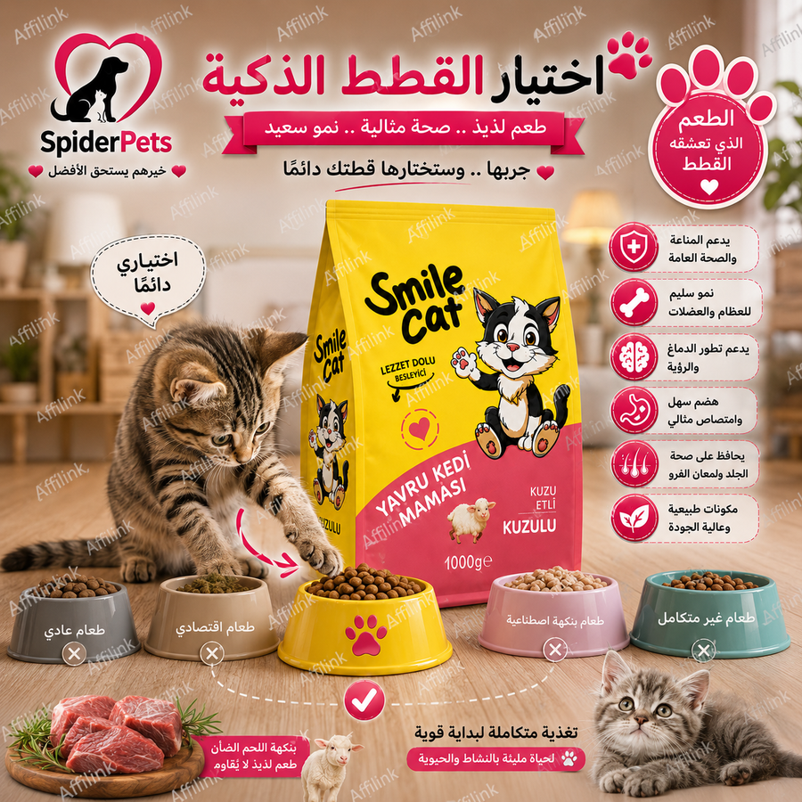سمايل كات للقطط الصغيرة – بلحم الضأن