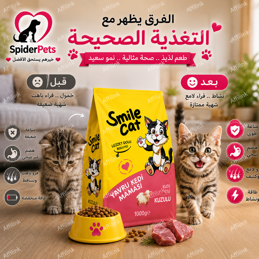 سمايل كات للقطط الصغيرة – بلحم الضأن