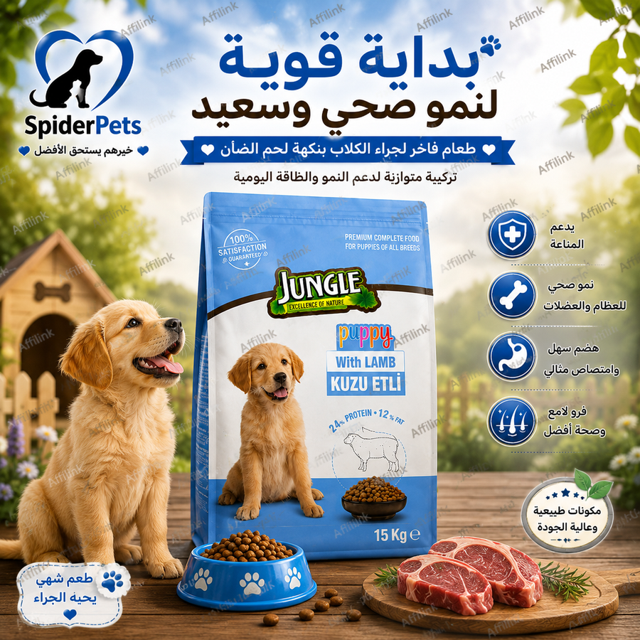 غذاء الجراء بلحم الضأن