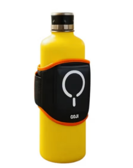 GOJI Magnetic Water Bottle Storage Bag with Adjustable Shoulder Strap, Phone Pocket