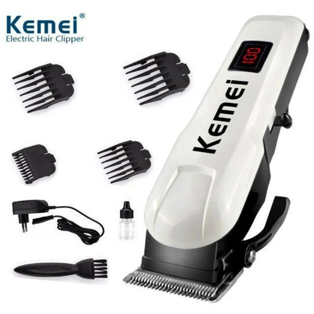 مشاركة هذا المنتج Kemei Kemei KM-809A ماكينة قص الشعر الاحترافية القابلة لإعادة الشحن بشفرات فولاذية