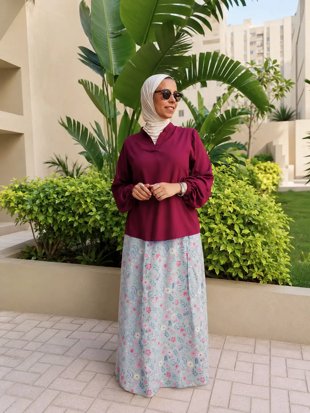 طقم قطعتين جيبة + بلوزة 