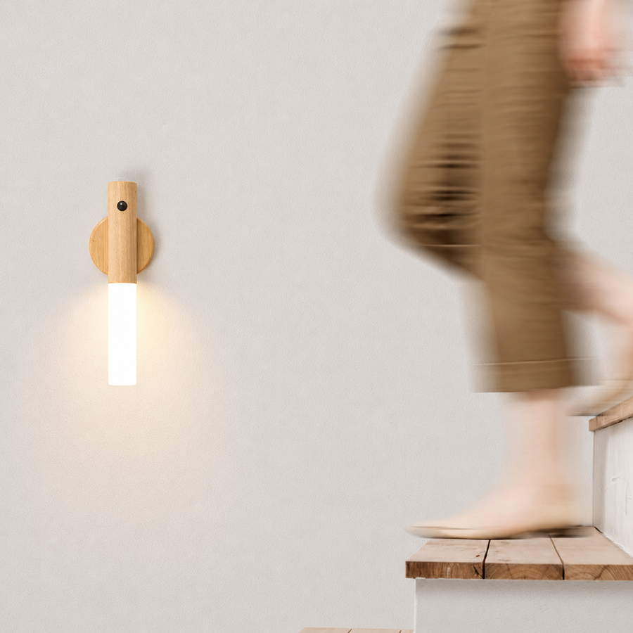 طقم مصباح حائط يعمل بالبطارية LED قابل للشحن USB مع مستشعر حركة ومغناطيس – إضاءة ذكية لاسلكية