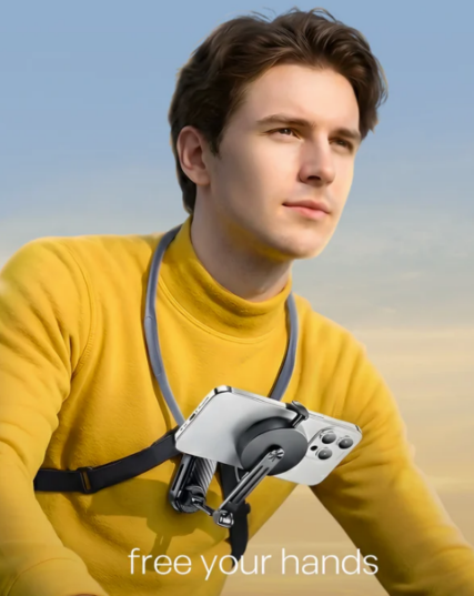 NH001 Magnetic Neck Phone Holder 360-Degree Rotation Hand Free POV Flexible Phone Neck Mount