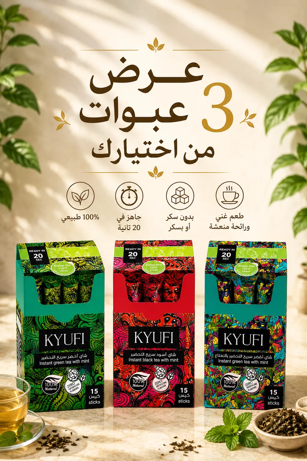عرض 3 عبوات KYUFI من اختيارك