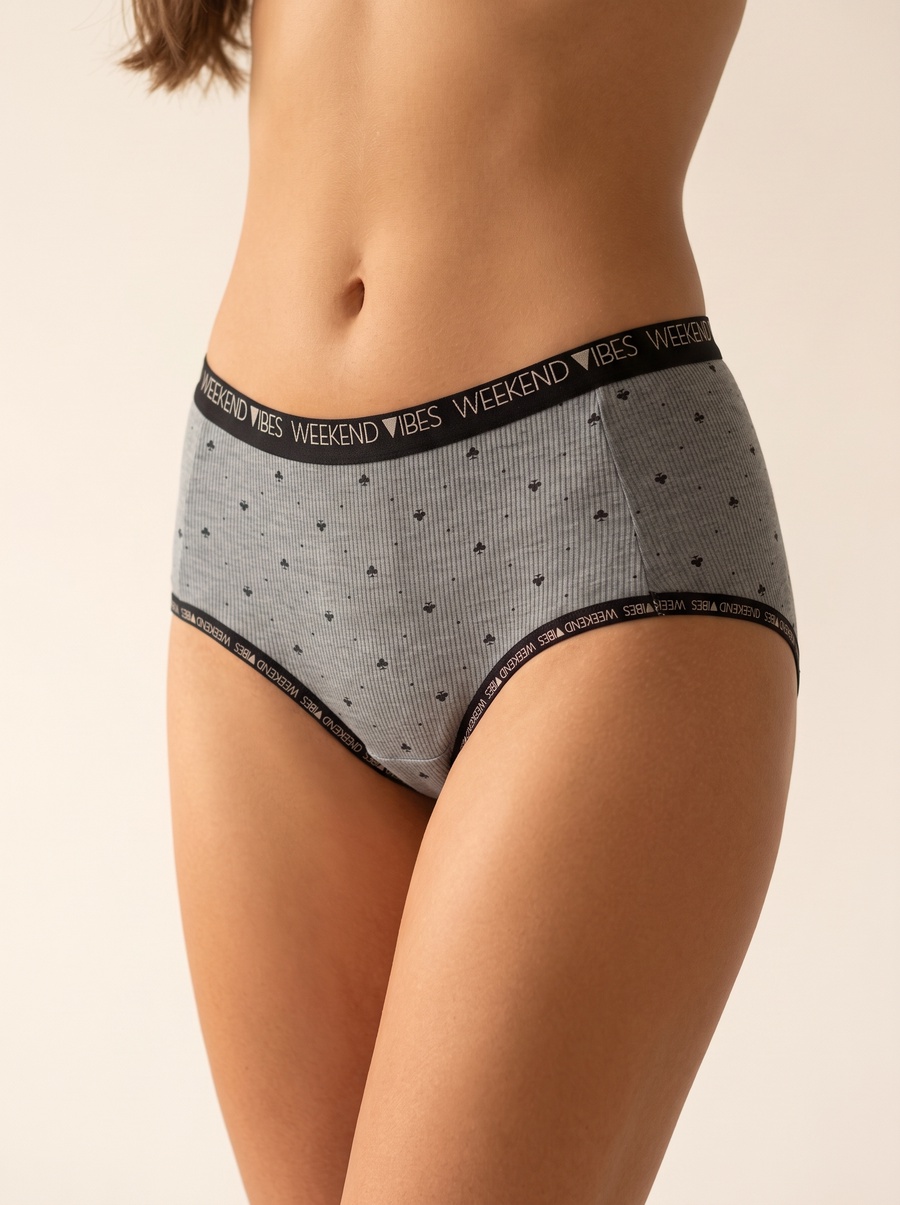 Women's Printed Cotton Midi Panty