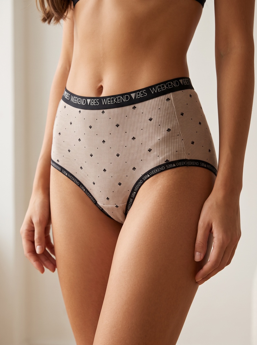 Women's Printed Cotton Midi Panty
