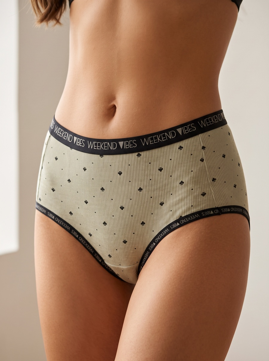 Women's Printed Cotton Midi Panty