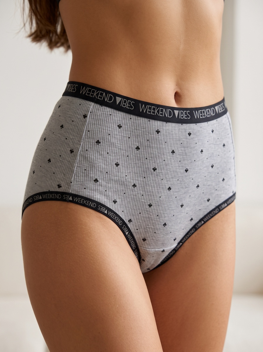 Women's Printed Cotton Midi Panty