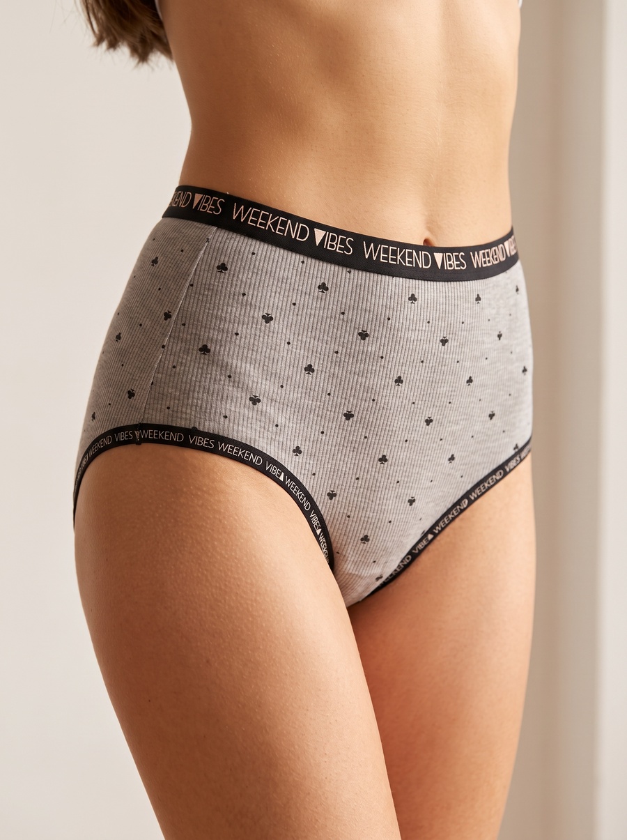 Women's Printed Cotton Midi Panty