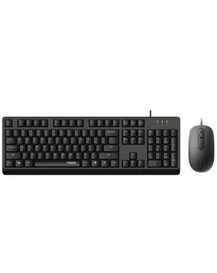 RAPOO X130Pro Wired Optical Mouse & Keyboard Combo -Black