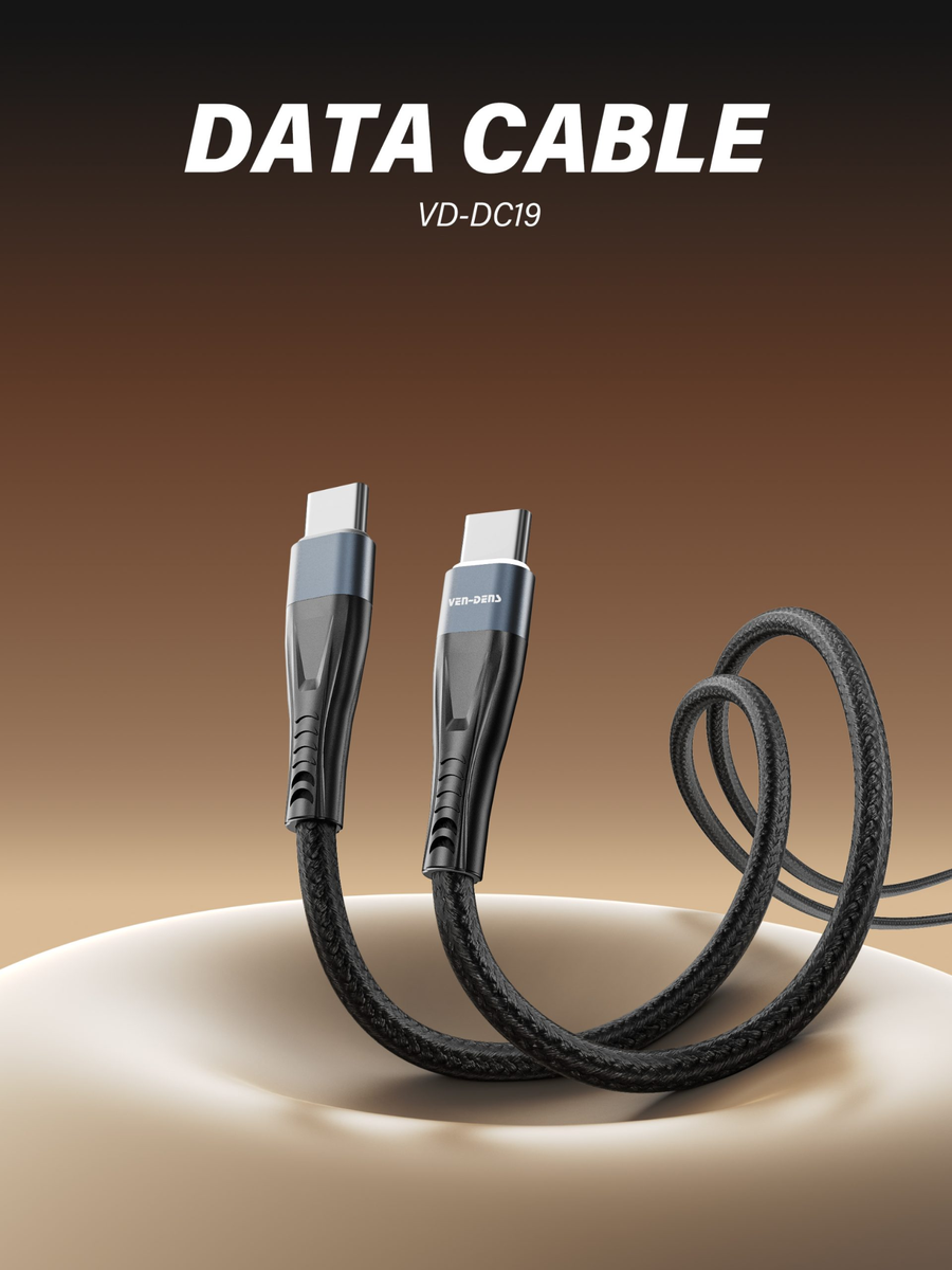 VEN-DENS Type-C to Type-C Cable PVC data cable 60W for Type-C devices product thumbnail 6