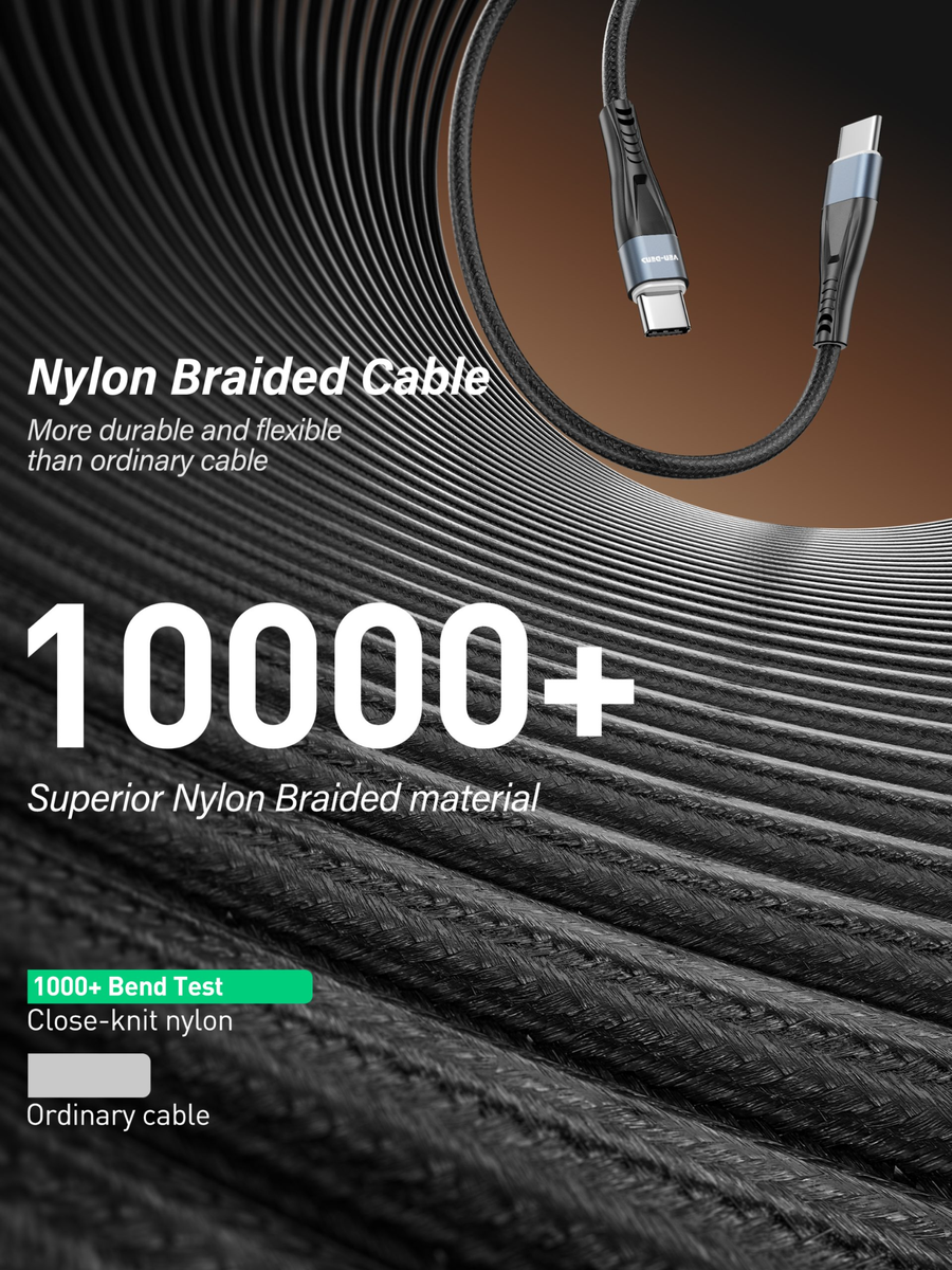 VEN-DENS Type-C to Type-C Cable PVC data cable 60W for Type-C devices product thumbnail 3