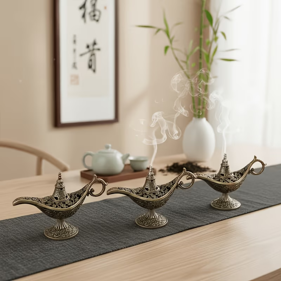 Aladdin Lamp Incense Burner Set