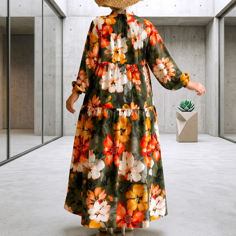 Rose Orange Dress
