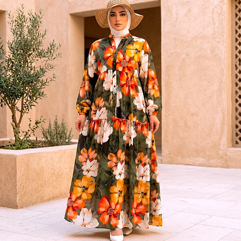 Rose Orange Dress