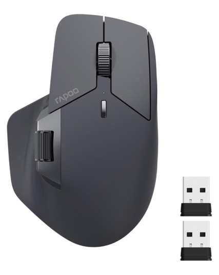 Rapoo MT760L Wireless Bluetooth Mouse, Ergonomic Design - Black