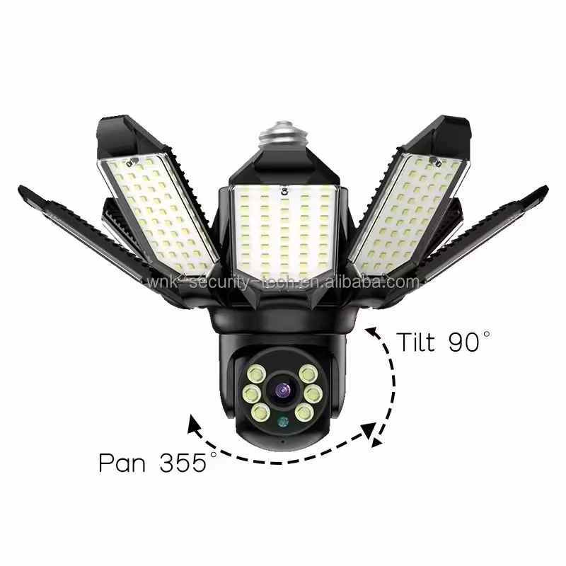  كاميرا ب 8 مصابيح LED مراقبة لاسلكية داخلية وخارجية مزودة  دقة 4MP  دوران 360 درجة 