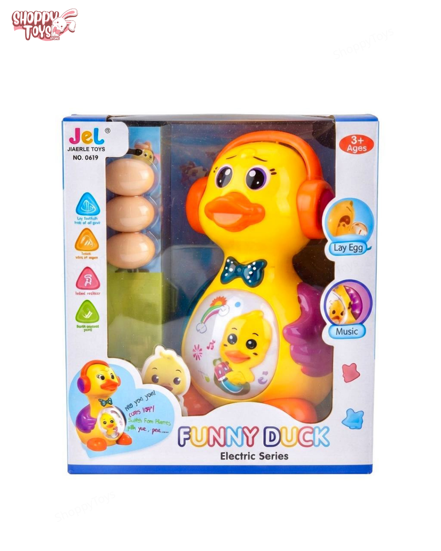 لعبة البطة الشقية التفاعلية (Funny Duck) - بتتحرك وتغني وبتبيض (مع 3 بيضات)