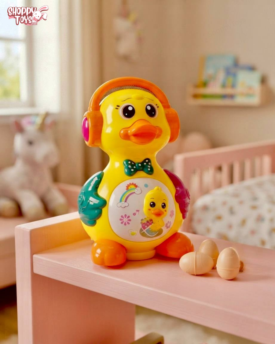 لعبة البطة الشقية التفاعلية (Funny Duck) - بتتحرك وتغني وبتبيض (مع 3 بيضات)