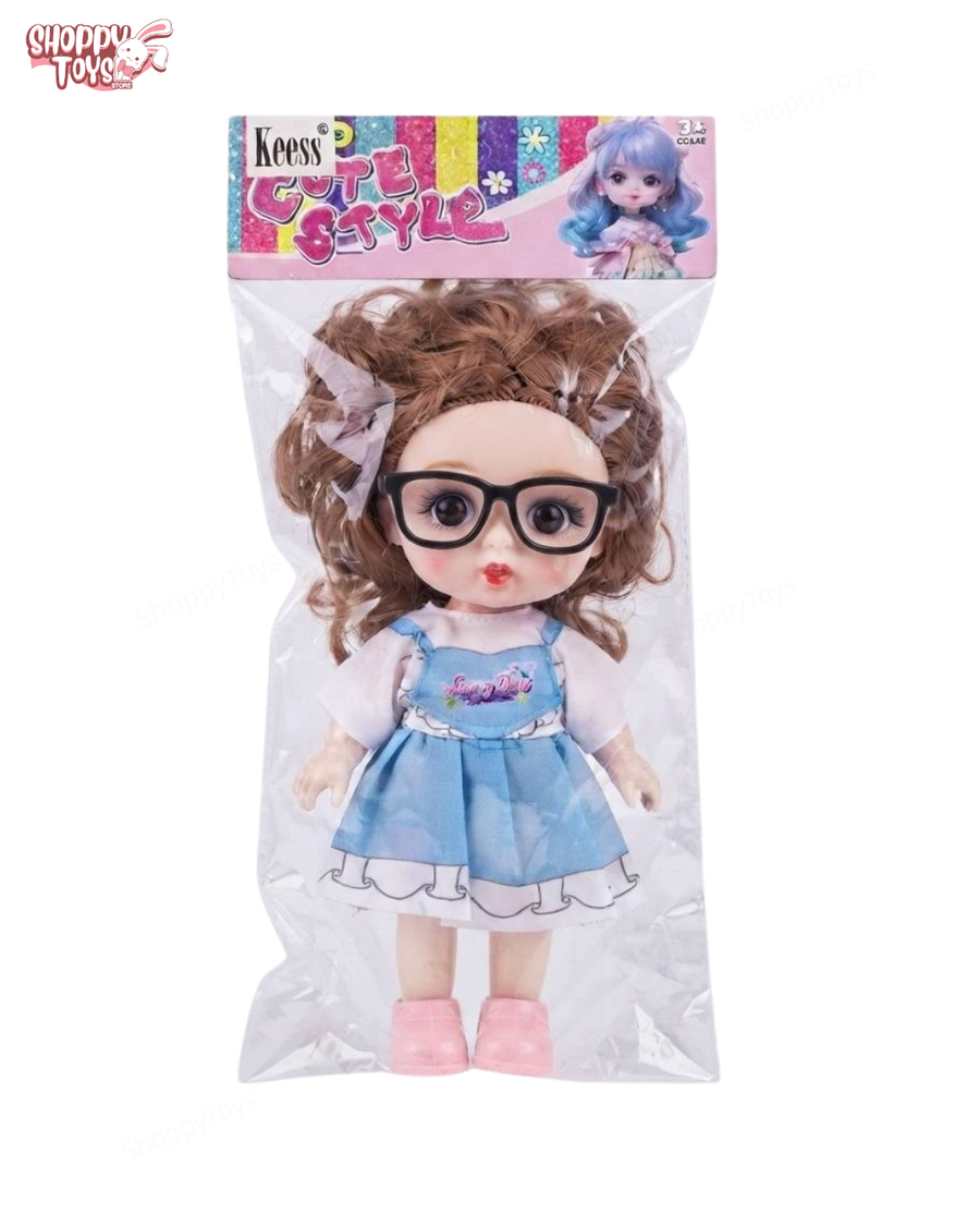 عروسة الأطفال التفاعلية "Cute Style" تغني مع ميكروفون ونظارة (متوفرة بأزياء مختلفة)