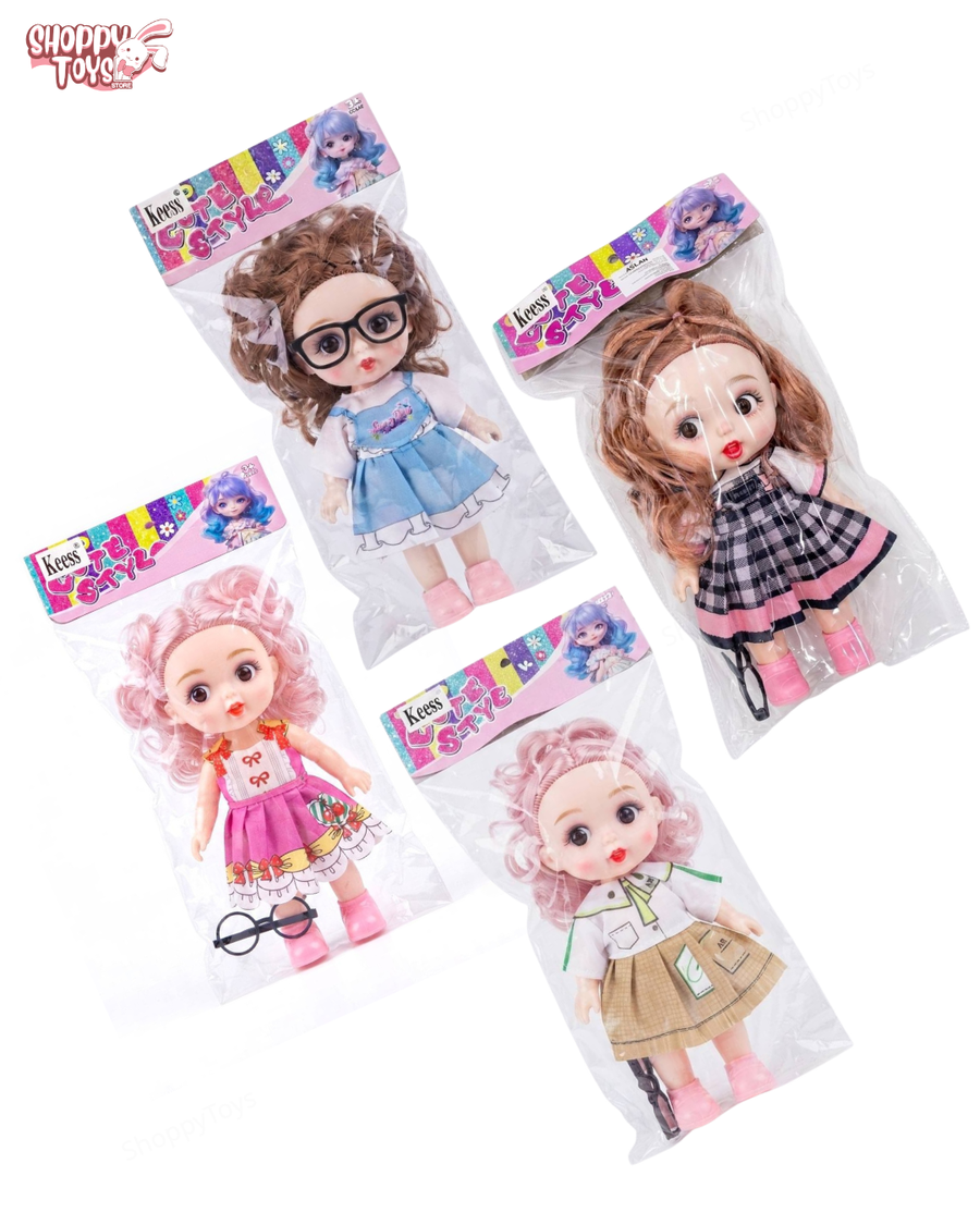 عروسة الأطفال التفاعلية "Cute Style" تغني مع ميكروفون ونظارة (متوفرة بأزياء مختلفة)