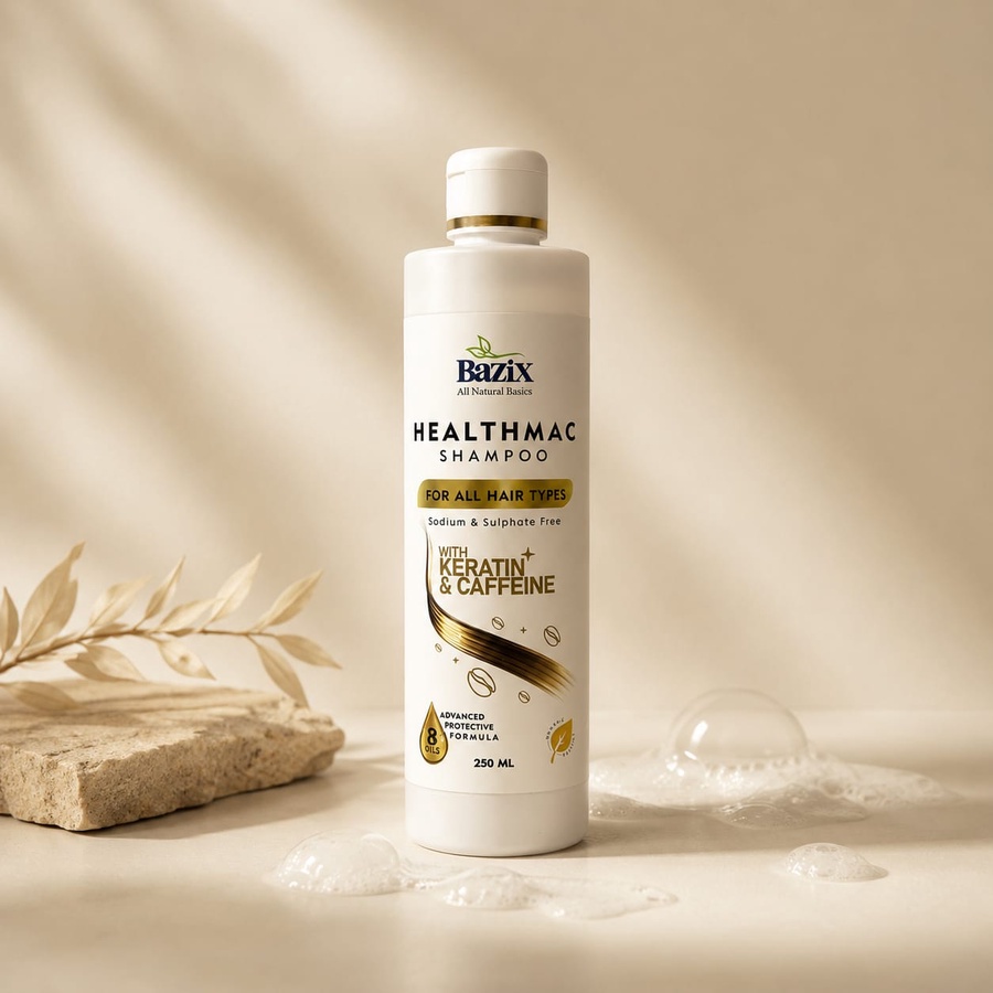 هيلثماك شامبو الكيراتين والكافيين | Healthmac Keratin and Caffeine Shampoo