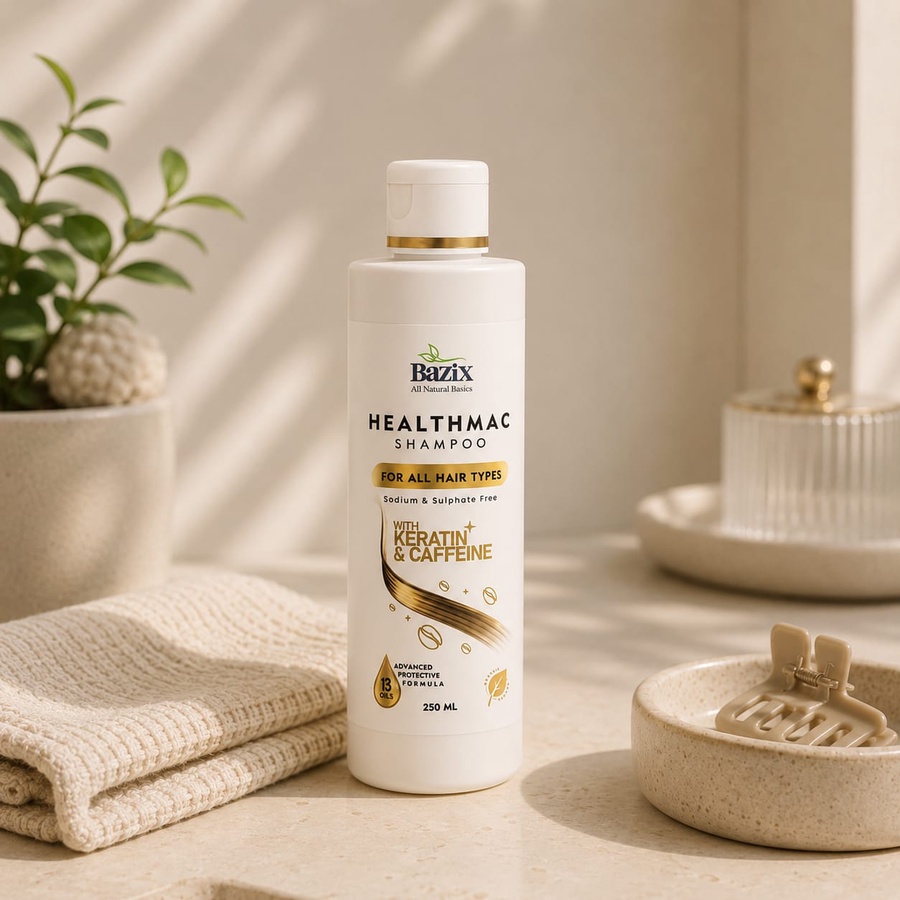 هيلثماك شامبو الكيراتين والكافيين | Healthmac Keratin and Caffeine Shampoo