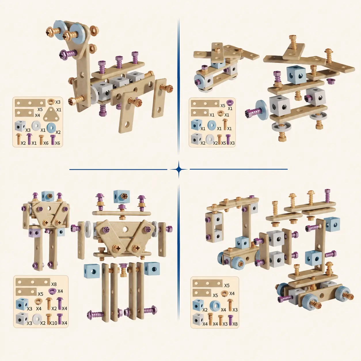 ورشة المهندس الصغير  144 قطعة | Little Engineer DIY Building Set 144PCS