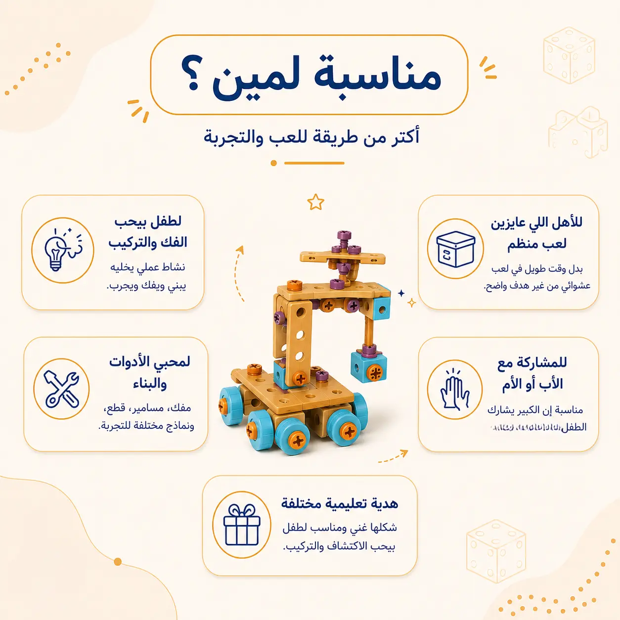 ورشة المهندس الصغير  144 قطعة | Little Engineer DIY Building Set 144PCS