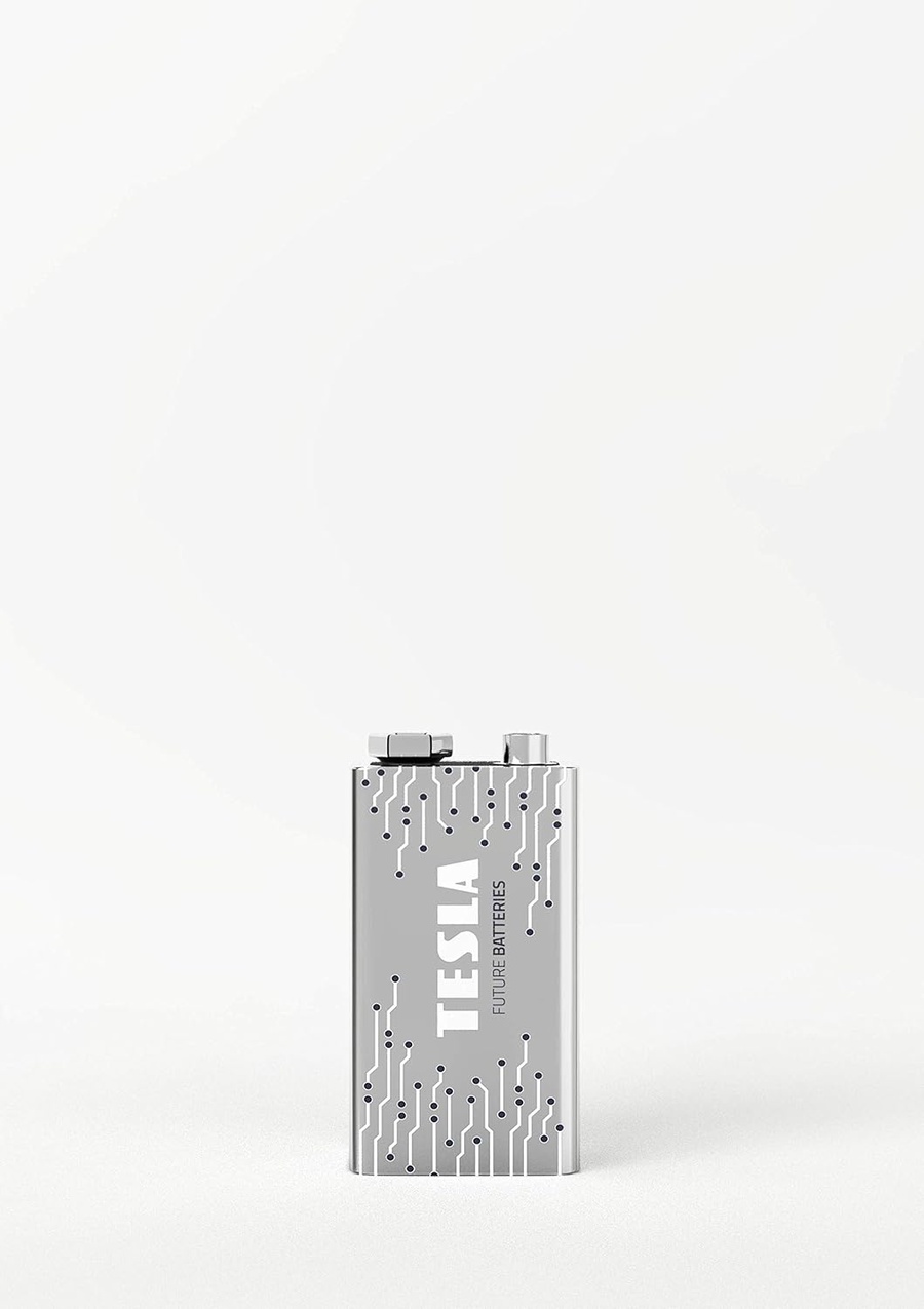 Tesla 9V Battery Silver+ Alkaline - Plus Extra Energy Blister Foil 6LR61/9V