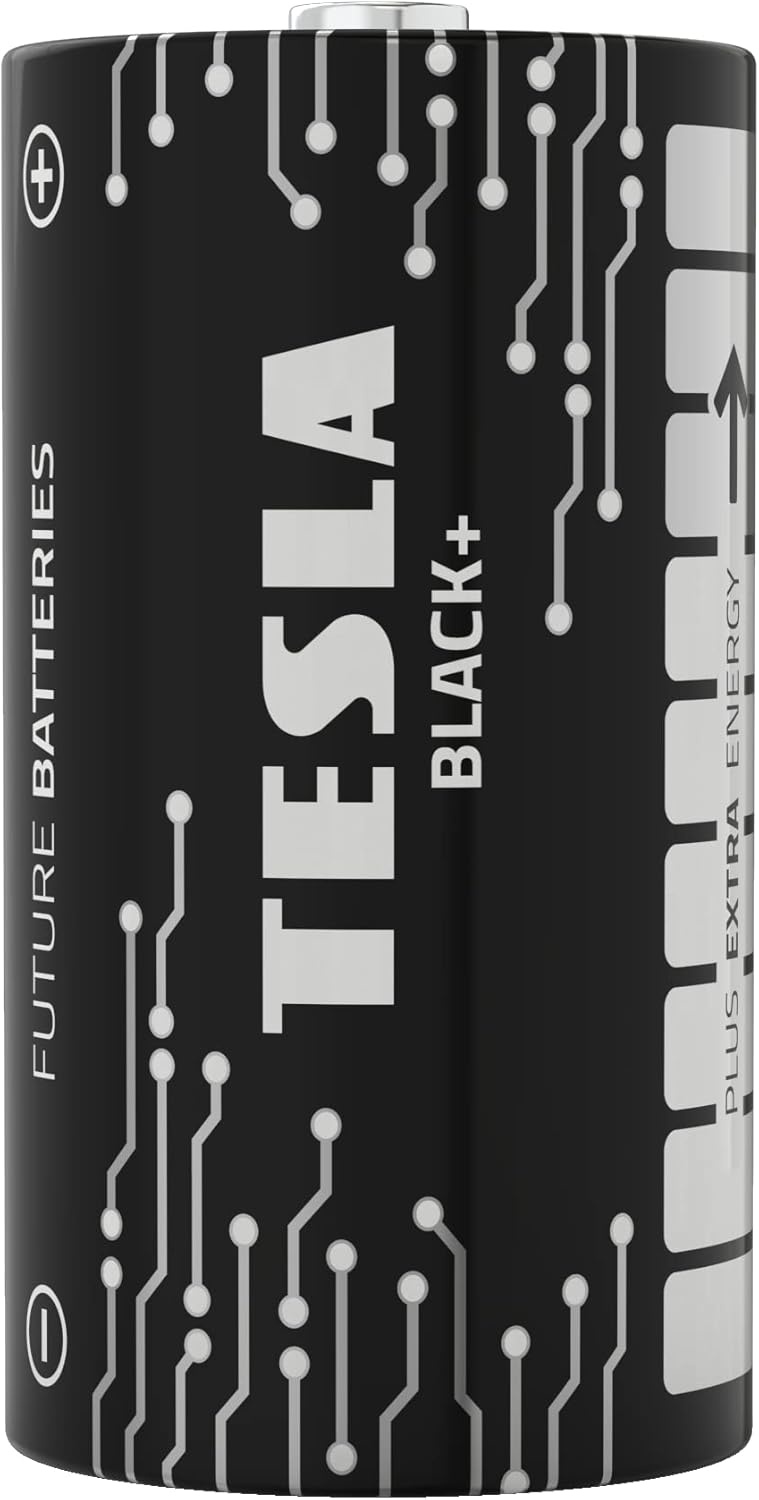 BATTERIES  C BLACK+ Alkaline - Mercury Free Alkaline Manganese Battery, Pack of 2 PCS