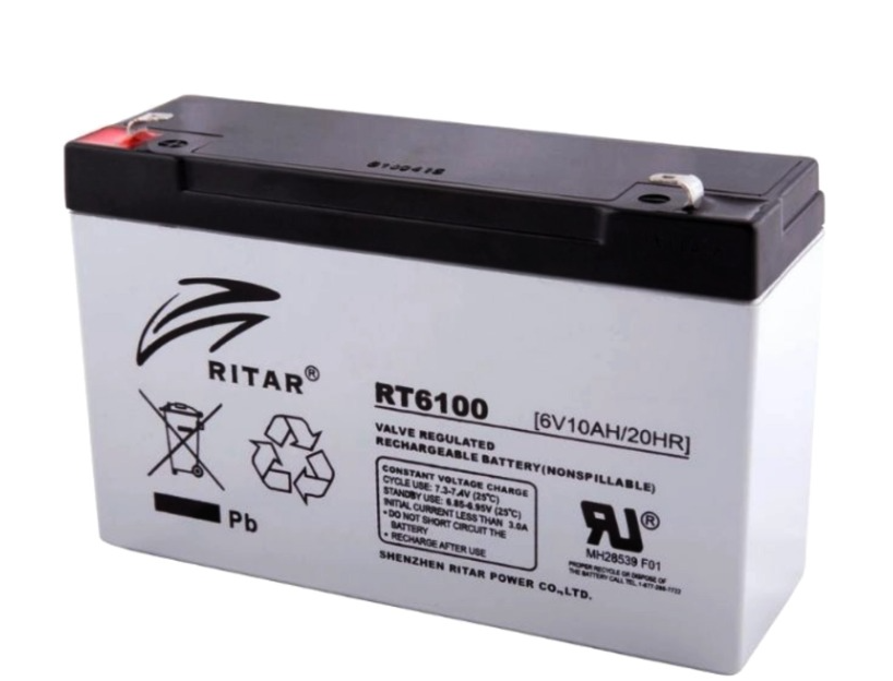 RITAR Battery 6V 10 AH , Emergency Lights, Alarms, And Children's Toys
