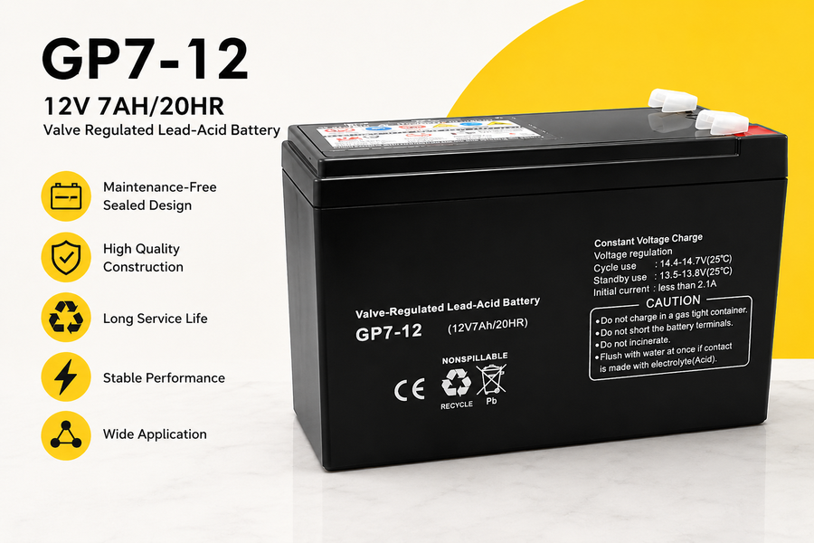 GP RECHARGABLE BATTERY 12VOLT- 7AH