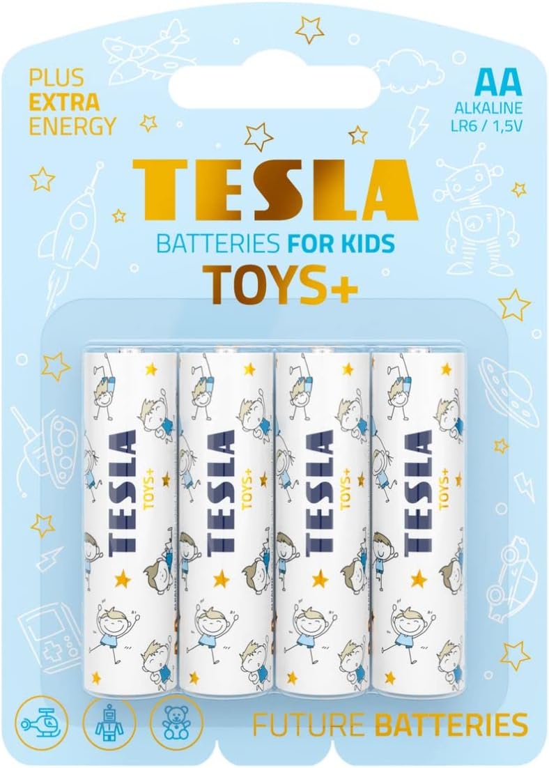 Tesla Batteries AA LR6/1.5V TOYS+ Alkaine Plus Extra Energy Batteries BOY BLISTER FOIL 4pcs
