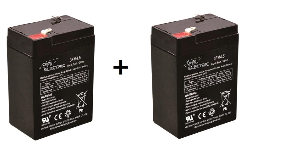 ONE ELECTRIC 6V 4.5A rechargeable battery (1+1) (4.5)