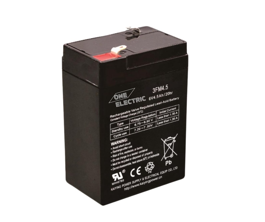 ONE ELECTRIC 6V 4.5A rechargeable battery