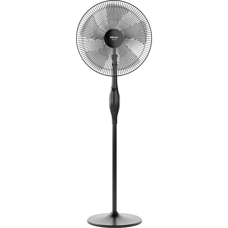 Mienta Stand Fan, 18 Inch, Black with Remote Control