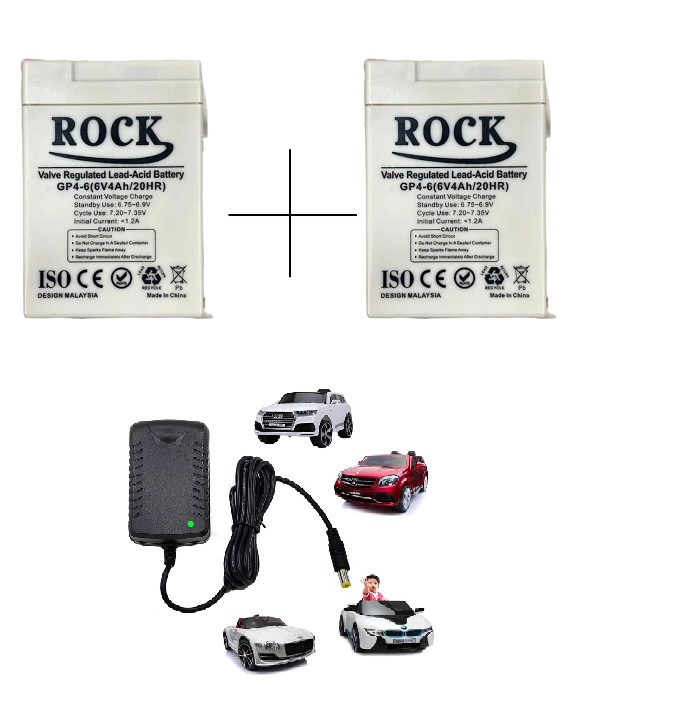 6V 4A rechargeable battery (2+1charger)