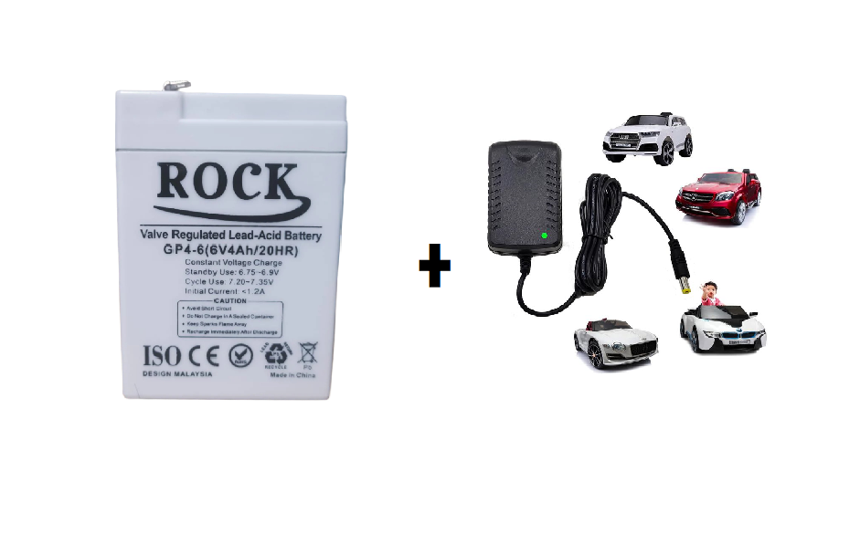 6V 4A rechargeable battery (1+1 charger)