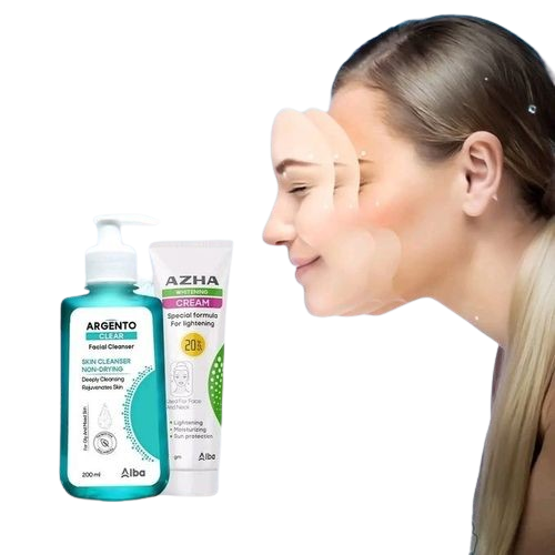 Alba Pharma Clear Facial Cleanser - 200 Ml + Azha Moisturizing Whitening &Sun Protection 30 Gm