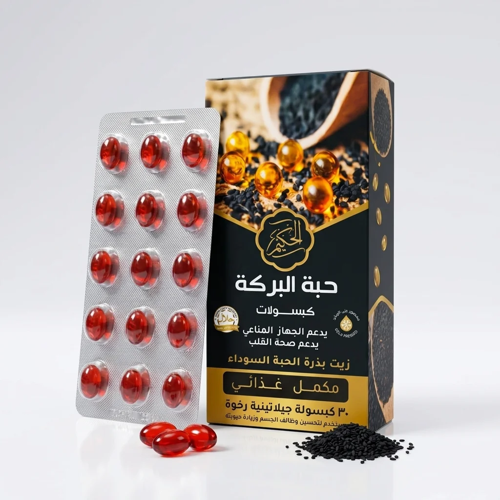 كبسولات زيت حبة البركه - 30 كبسولة