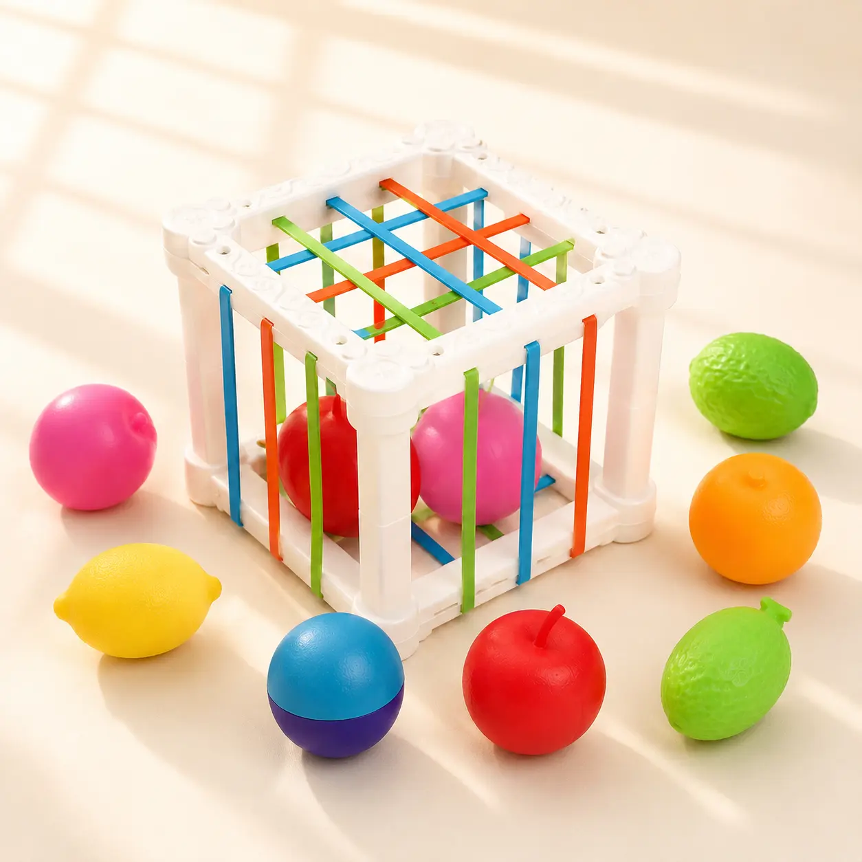 مكعب الفواكه الذكية للاستكشاف | Fruit Pull & Push Activity Cube