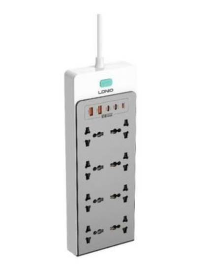 LDNIO SC4 2500W Universal Power Strip with 65W Fast Charging & 4 AC Universal Outlets