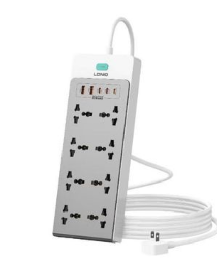 LDNIO SC4 2500W Universal Power Strip with 65W Fast Charging & 4 AC Universal Outlets